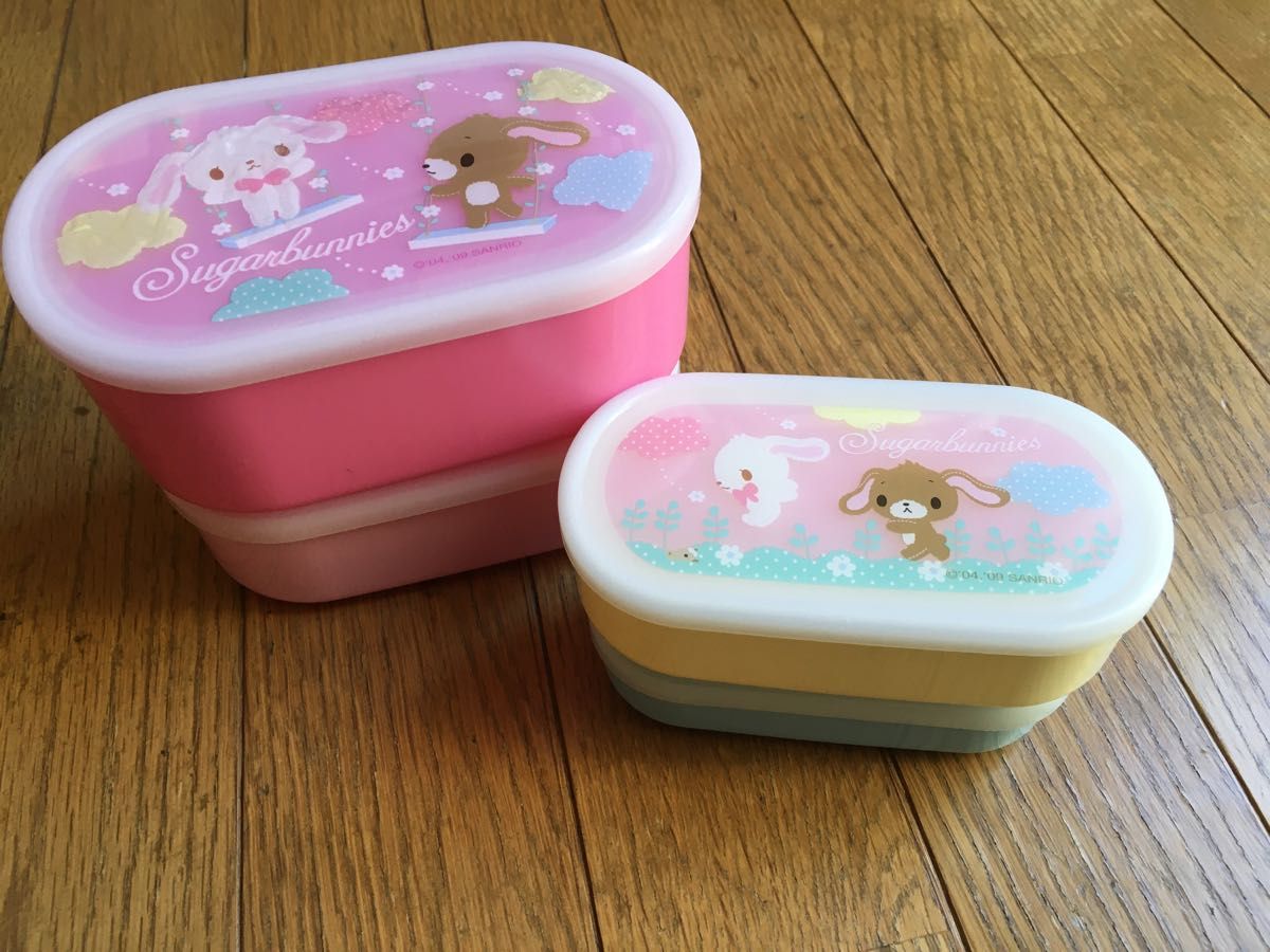 シュガーバニーズ 弁当箱 タッパー 4個セット|Yahoo!フリマ シュガーバニーズ 弁当箱 タッパー 4個セット|Yahoo!フリマ