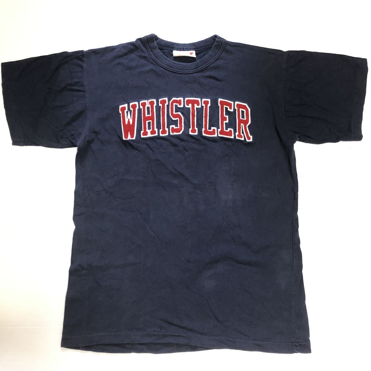 ◎ WHISTLER カナダ navy Tシャツ　サイズS ウィスラー　古着_画像1