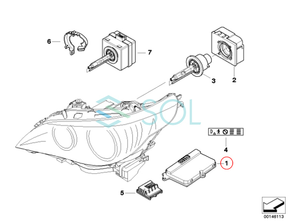 ベンツ W163 D2S D2R 専用 純正キセノン用 補修バラスト 35W 2個セット ML270 ML320 ML350 ML55 0028202326 5DV00829000 出荷締切18時_画像4