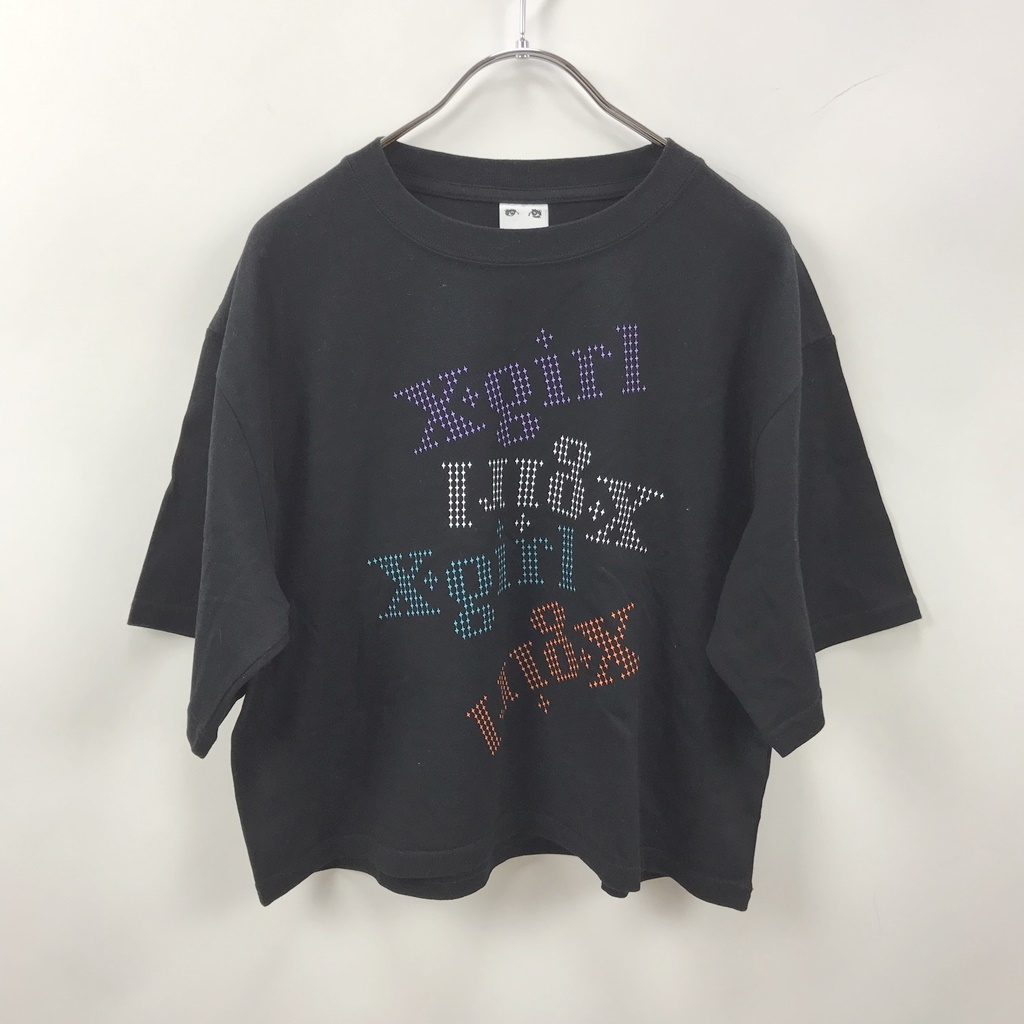 X-girl/エックスガール 半袖 Tシャツ コットン100% ブラック サイズF レディース_画像1