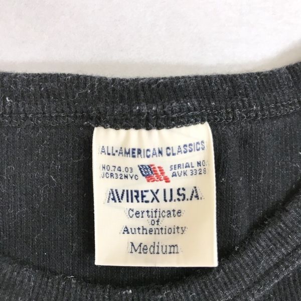  стандартный *AVIREX/ Avirex футболка короткий рукав черный размер M женский 