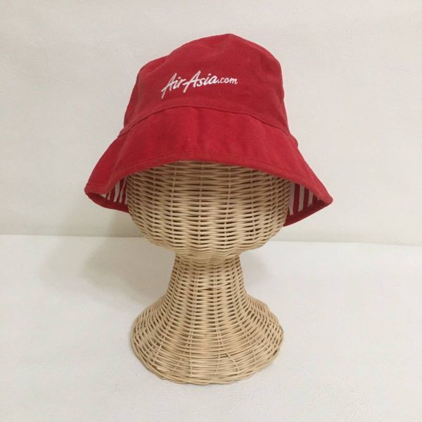 Air Asia.com/ 帽子 レッド 赤 レディース F 航空グッズ chateauduroi.co