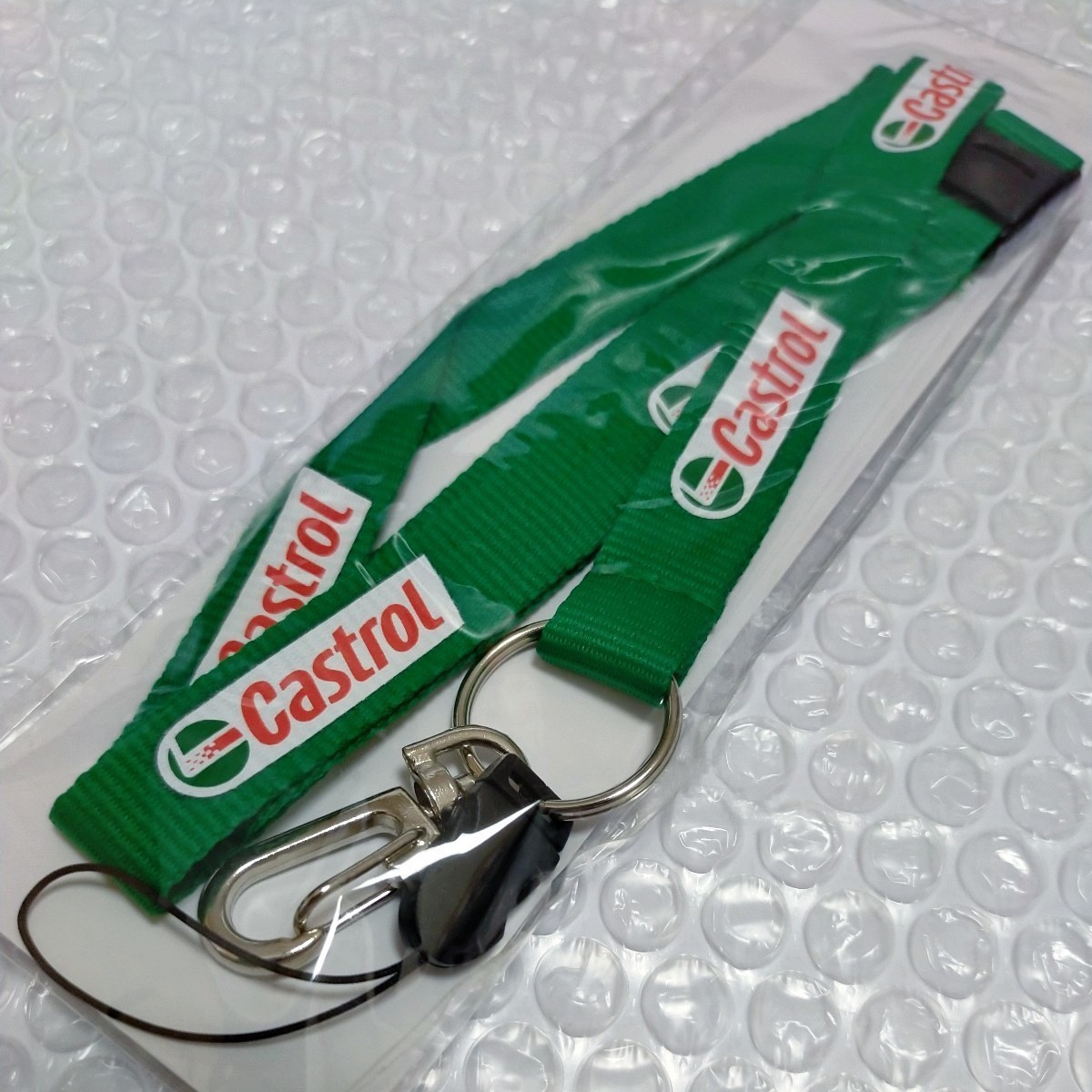 激レア！★カストロール【Castrol】非売品 ネックストラップ ネックホルダー 社員証入れ バイク オイル ノベルティ グッズ 希少 入手困難品_画像1