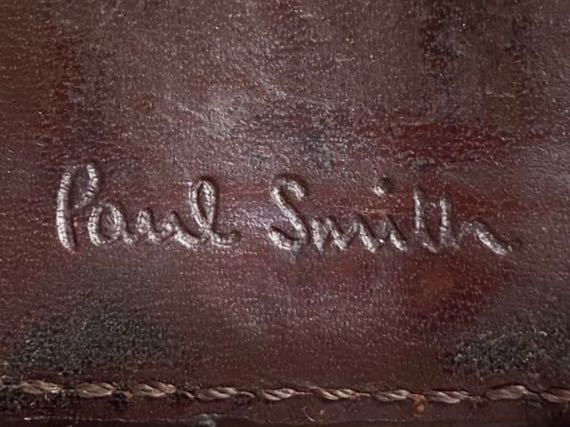 B3E083◆ ポール スミス Paul Smith 本革レザー ブラウン色 ロゴ キーリング付き 4連キーケース_画像9