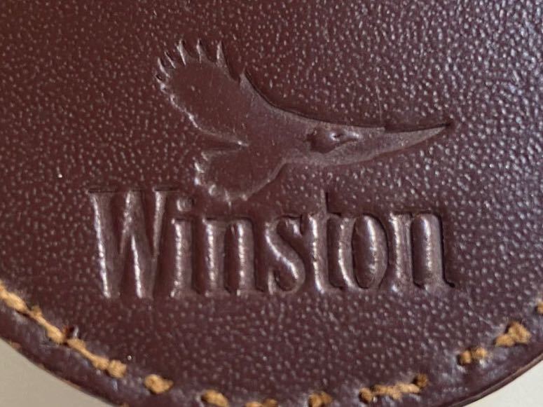 B3E131◆ ウィンストン Winston 本革レザー ブラウン色 ロゴ 馬蹄型 小銭入れ コインケースの画像8