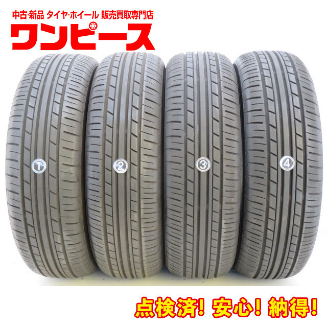 中古タイヤ 4本セット 175/65R14 82S 14インチ ヨコハマ ECOS ES31 サマー 夏 ヴィッツ 送料無料（沖縄、離島除く）a17651の画像1