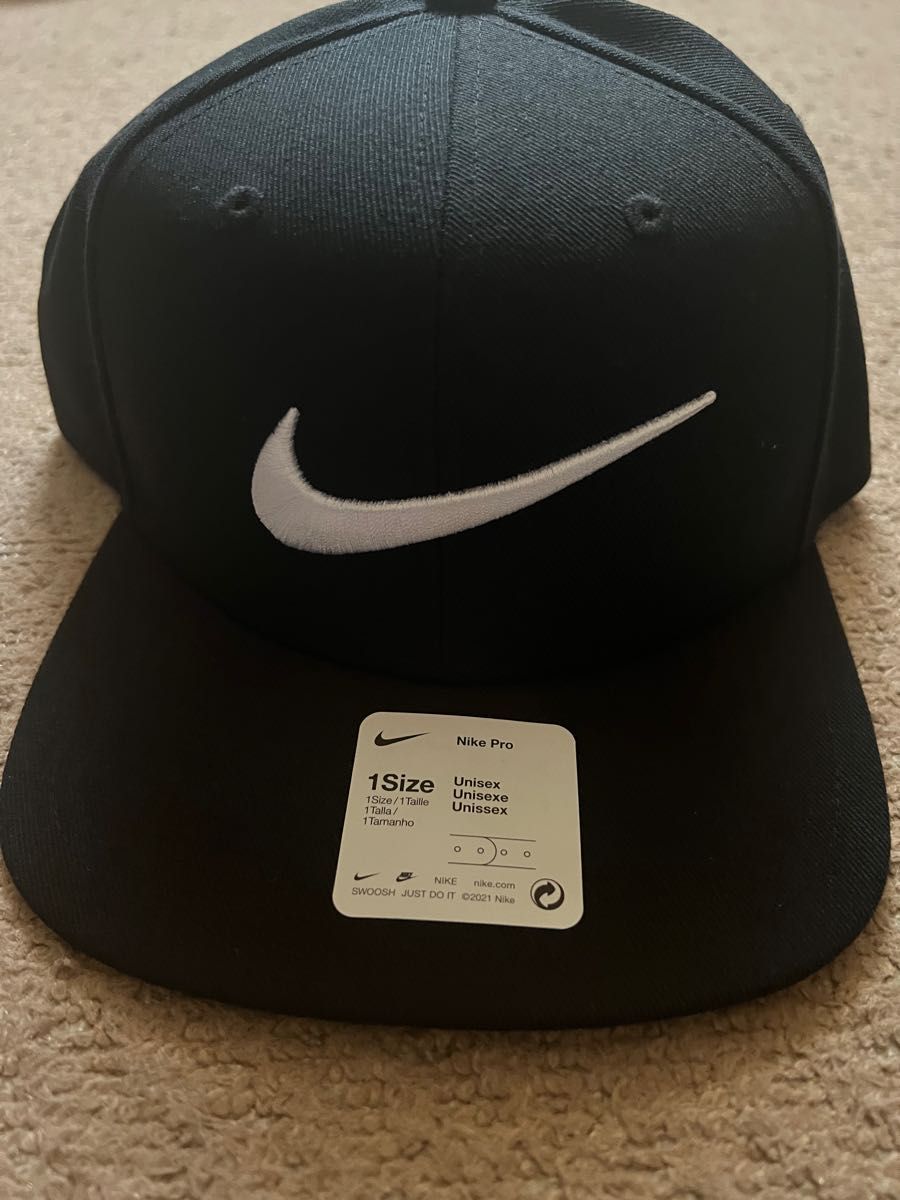 NIKE ナイキ プロ スウッシュ キャップ アジャスタブル スナップバック 黒