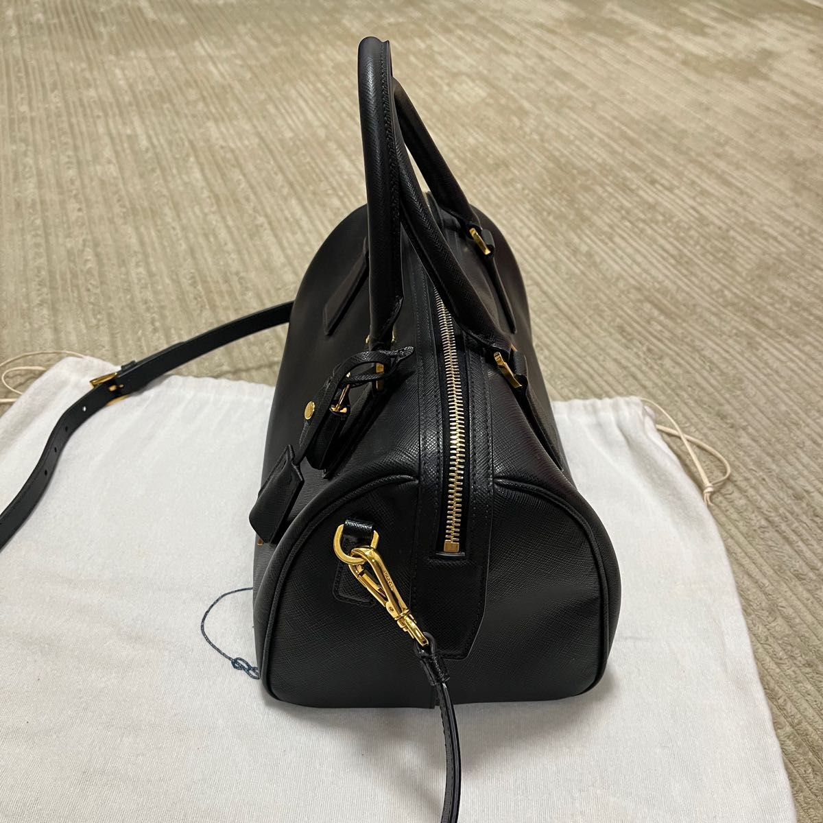 PRADA プラダ サフィアーノ ラックス ボストン ショルダーバッグ 2way