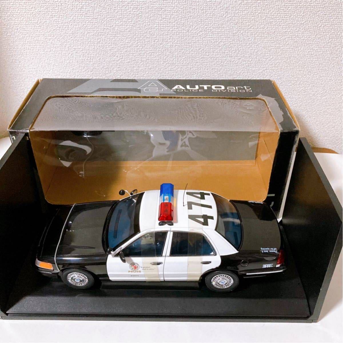 オートアート フォード クラウンビクトリア ポリスカー ロサンゼルス市警察 1/18【AUTOart Ford CROWN VICTORIA POLICE CAR】_画像1