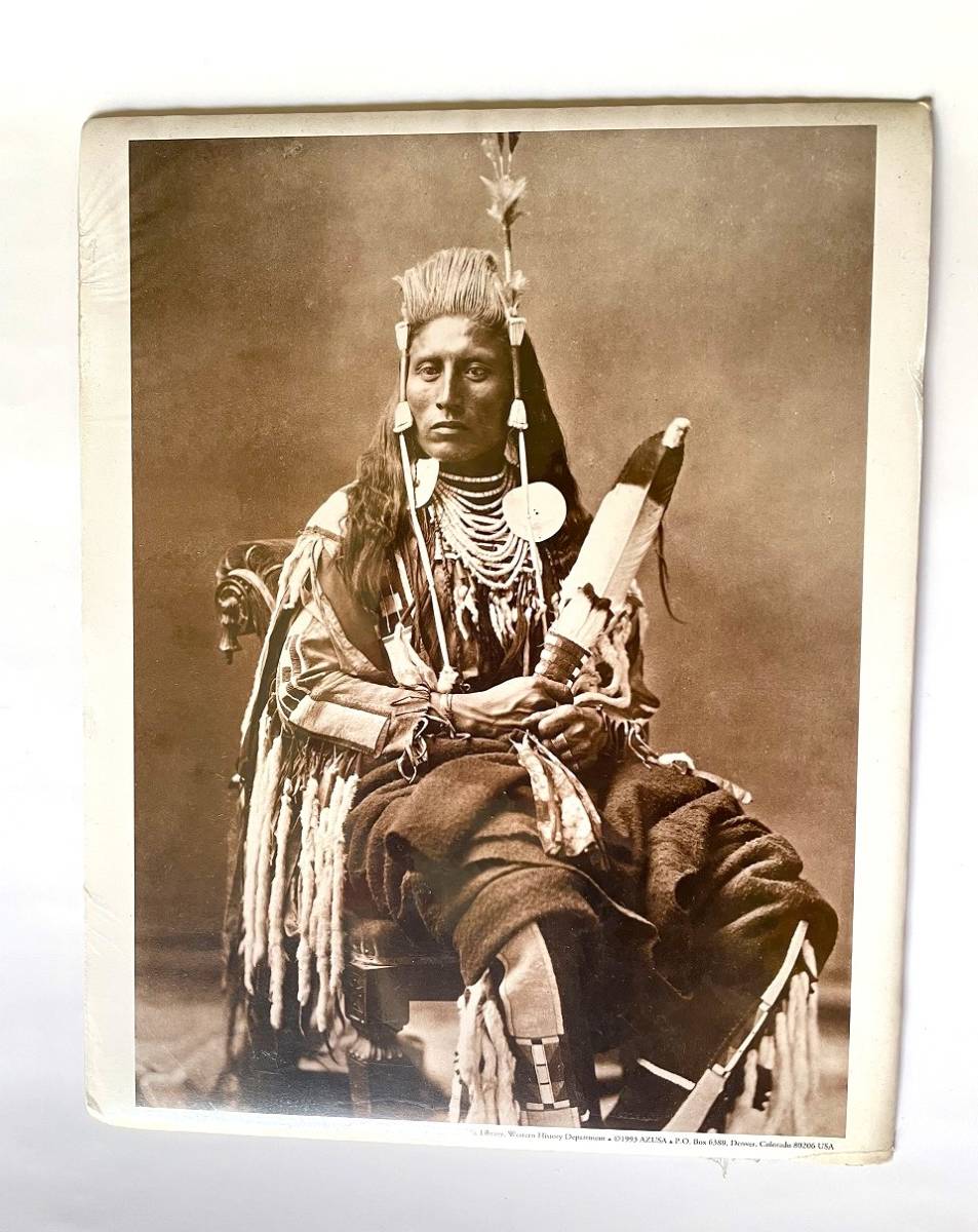  Indian Medicine Crow\'s old photograph .. thing Lucky item antique America American interior neitib celebration new building opening 