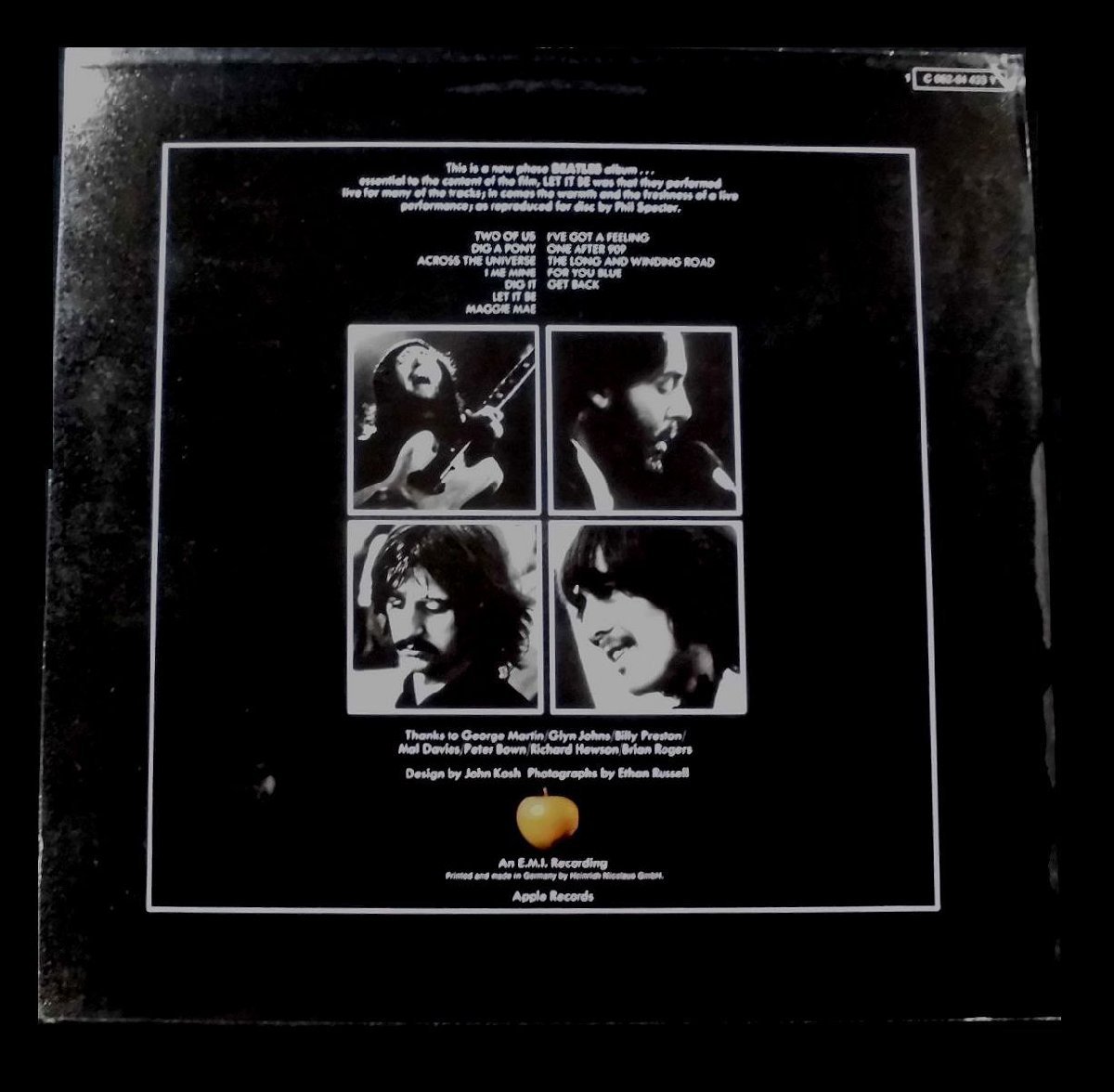 ●Germany-Apple Recordsオリジナルｗ/Get Back Book!! The Beatles / Let It Be Box_画像8