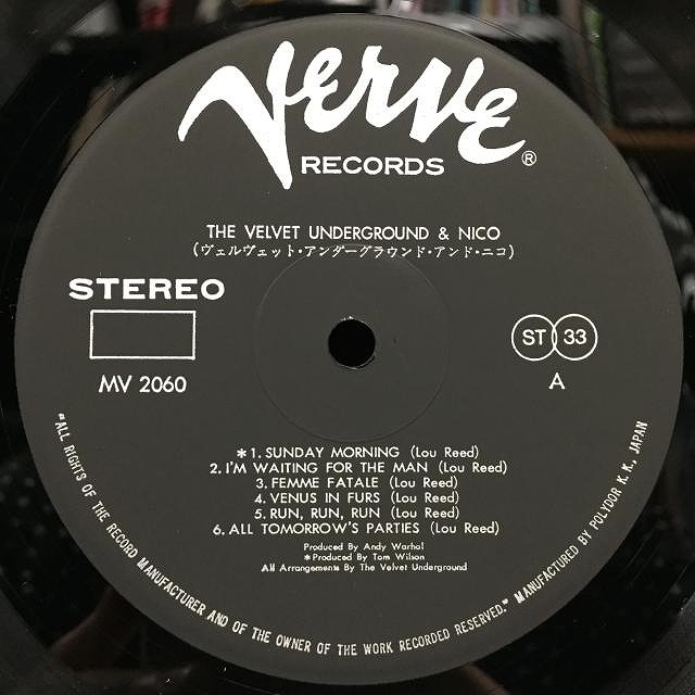 VELVET UNDERGROUND & NICO / ヴェルヴェット・アンダーグラウンド