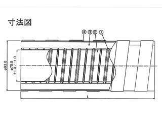 未使用 不燃断熱ダクト ADD075-10 φ75 10m ケィ・マック製 2020年 手渡し可 A_画像8