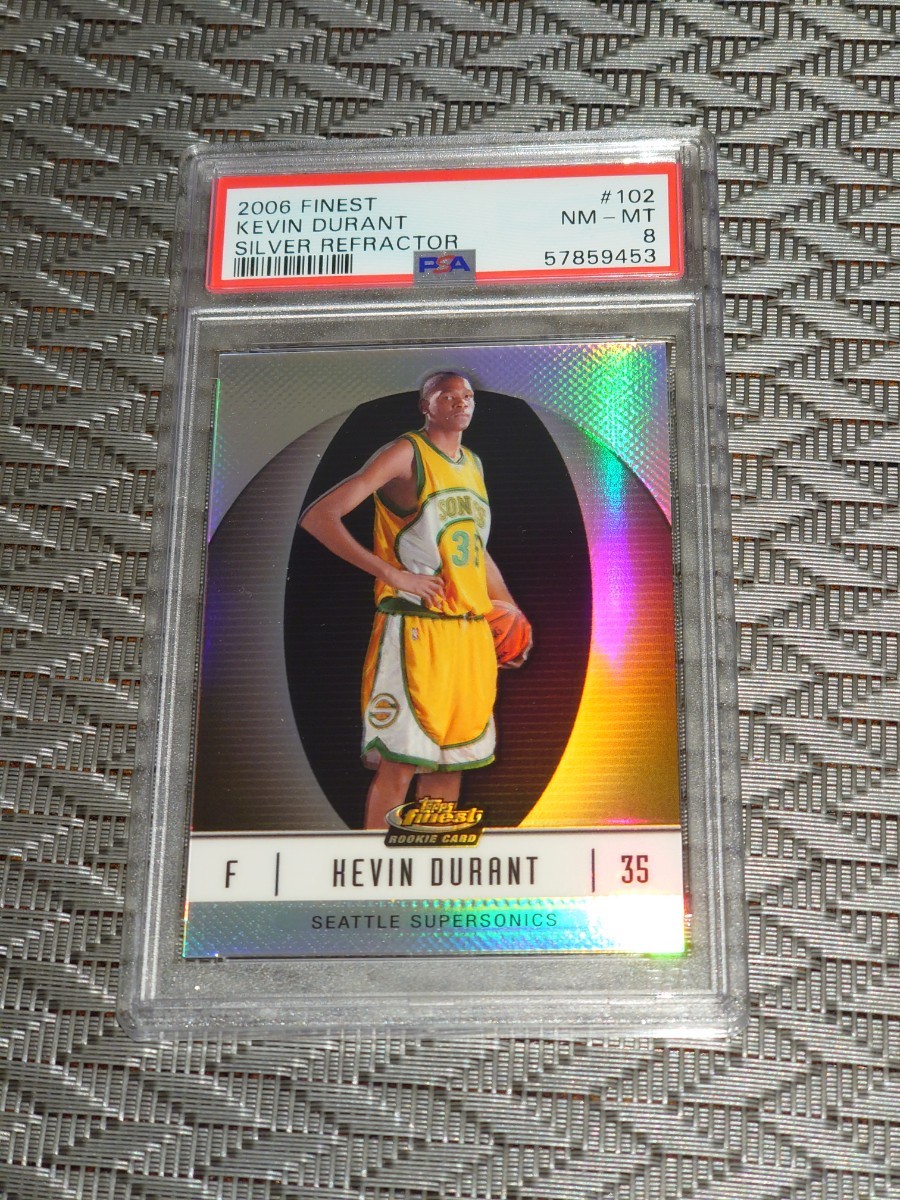 ☆Kevin Durant☆319枚限定☆ルーキーリフラクター☆2006-07 Finest☆No.102☆rookie refractor☆PSA  8☆