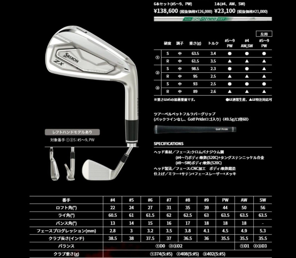 zx5 mk2 アイアン 6本 N.S pro 950GH neo DST S | alfasaac.com
