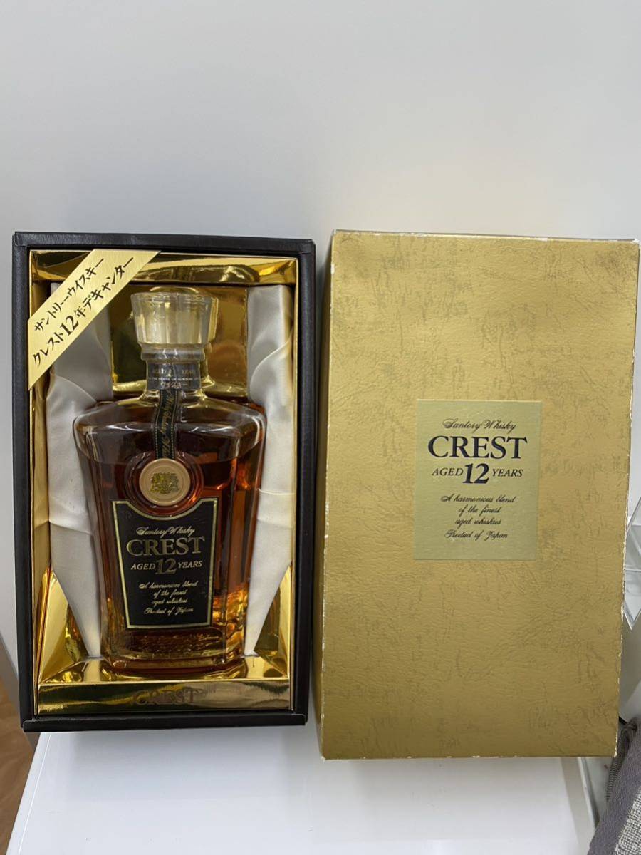 信用信用サントリー ウイスキークレスト12年!700ml 箱付き 酒 | blog