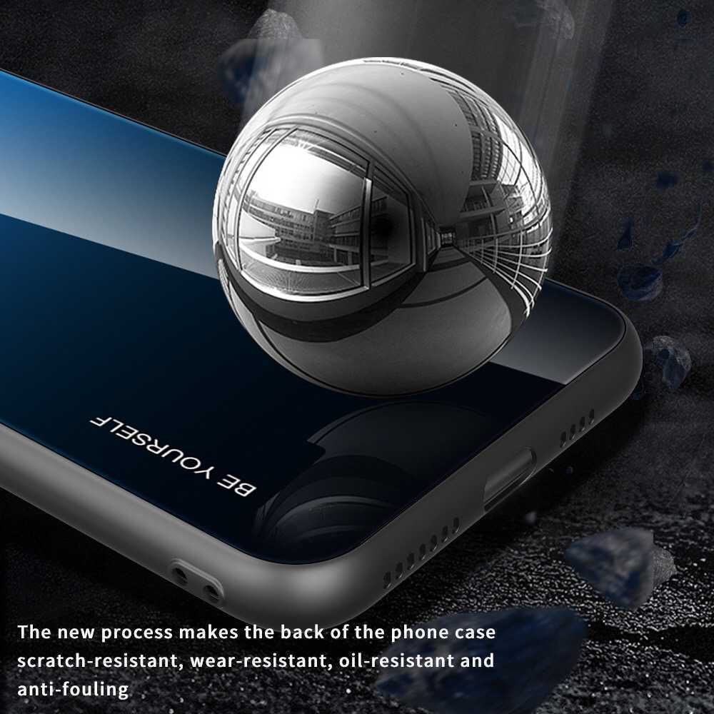 おまけ付き マリンブルー iphone ケース 14 13 12 11 Xs Pro Max mini グラデーション 耐衝撃 カバー ガラス アイフォン スマホケース 青_画像3