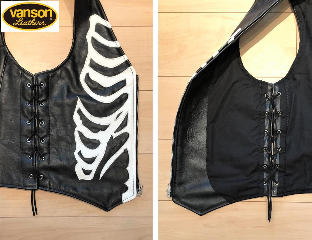 VANSON バンソン BONE VEST ボーン ベスト レザー 38インチ VANSON バンソン BONE VEST ボーン ベスト レザー 38インチ