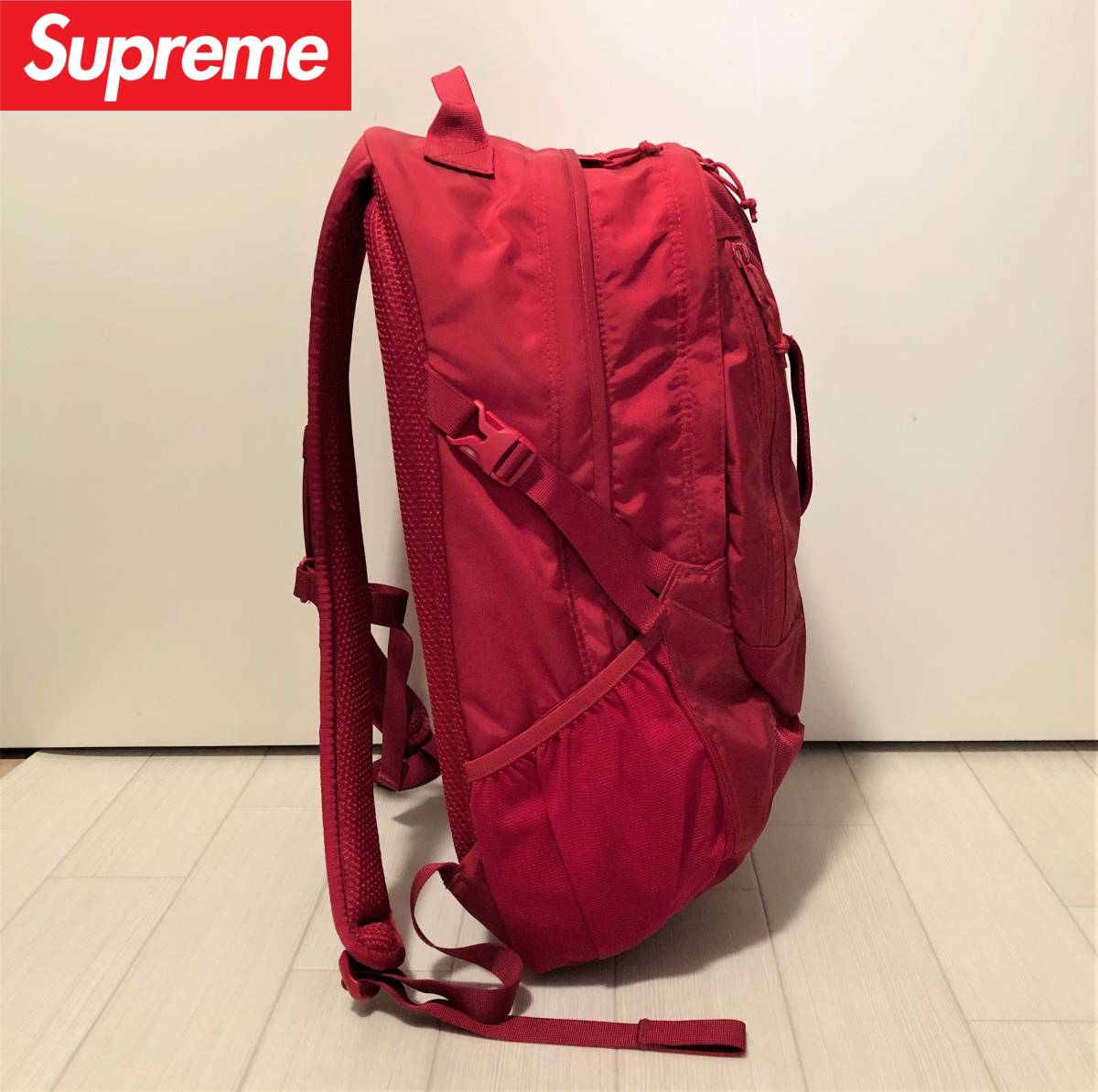 Supreme シュプリーム Backpack バックパック リュックサック 22L RED レッド 赤 CORDURA 高性能素材コーデュラファブリック生地_画像5