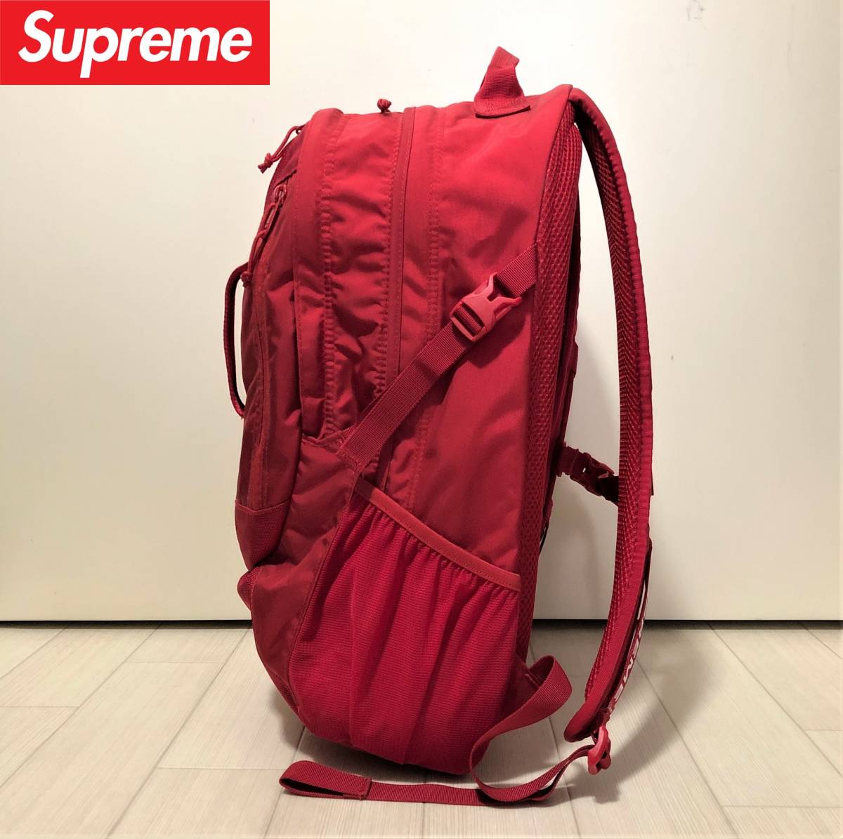 Supreme シュプリーム Backpack バックパック リュックサック 22L RED レッド 赤 CORDURA 高性能素材コーデュラファブリック生地_画像3