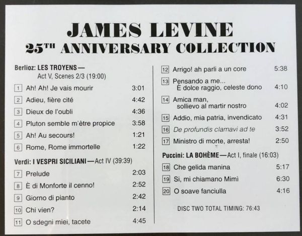 MET 自主制作 3CD レヴァイン 25th Anniversary Collection