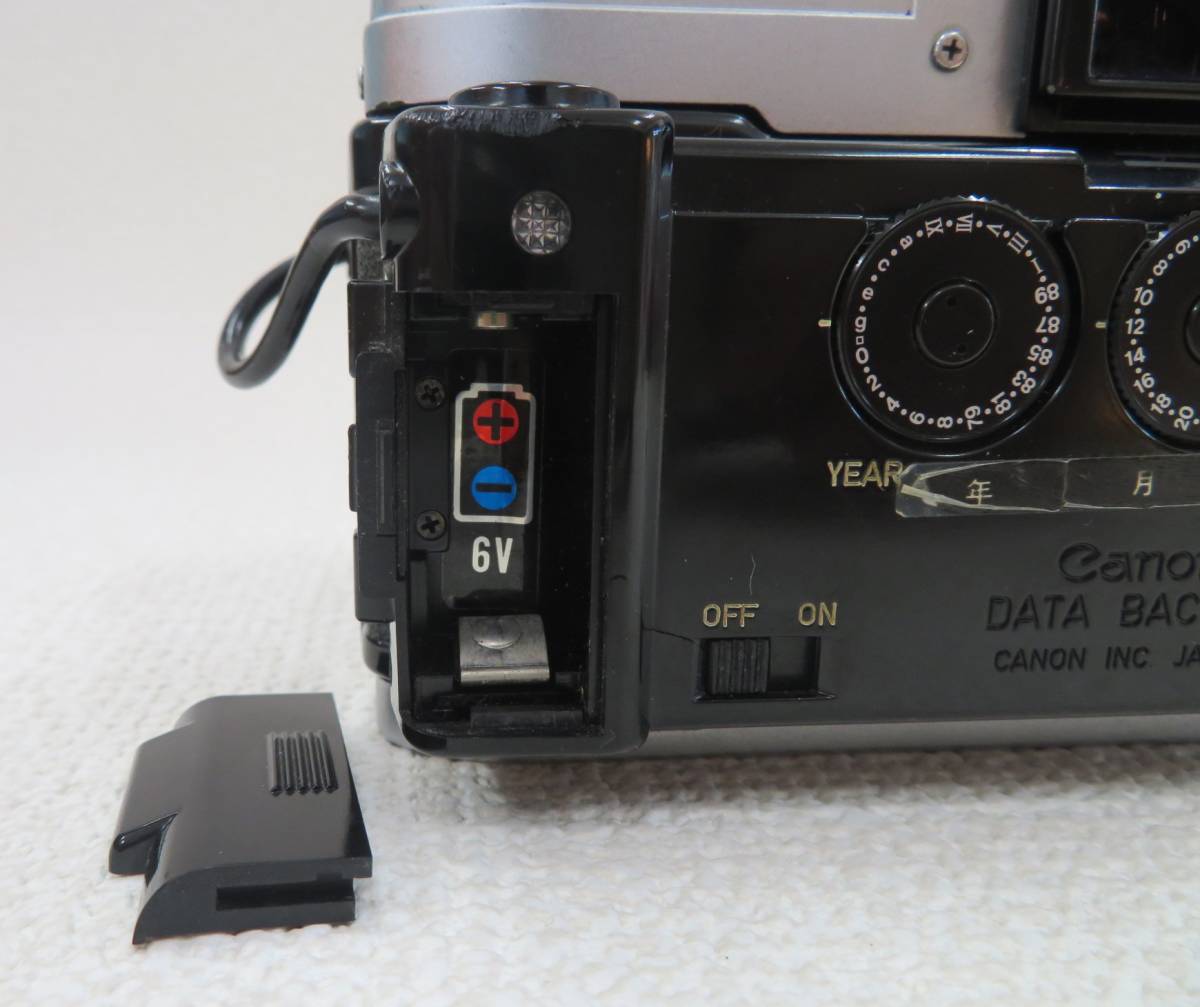 38858 Canon キャノン フィルムカメラ AE-1 シルバー DATA BACK A付き_画像7