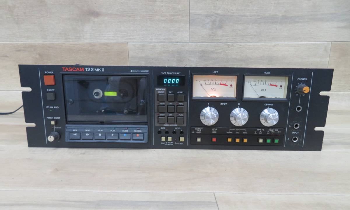 38964 TASCAM タスカム 122mkⅡ 業務用カセットデッキ 通電確認のみ