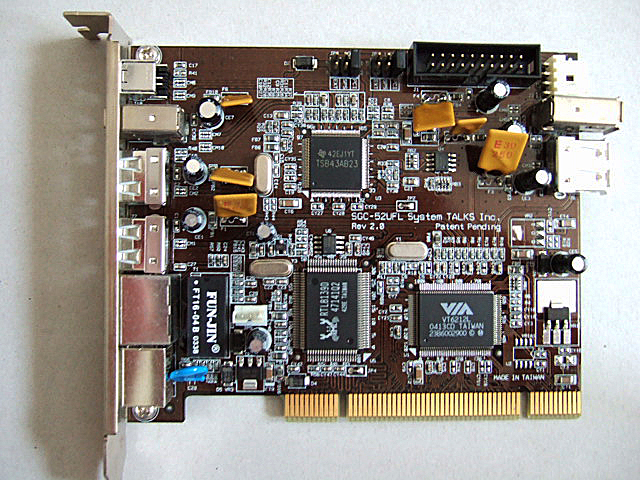 貴重 元箱付き システムトークス SUGOI CARD USB2.0 FireWire LAN100Baseの画像2