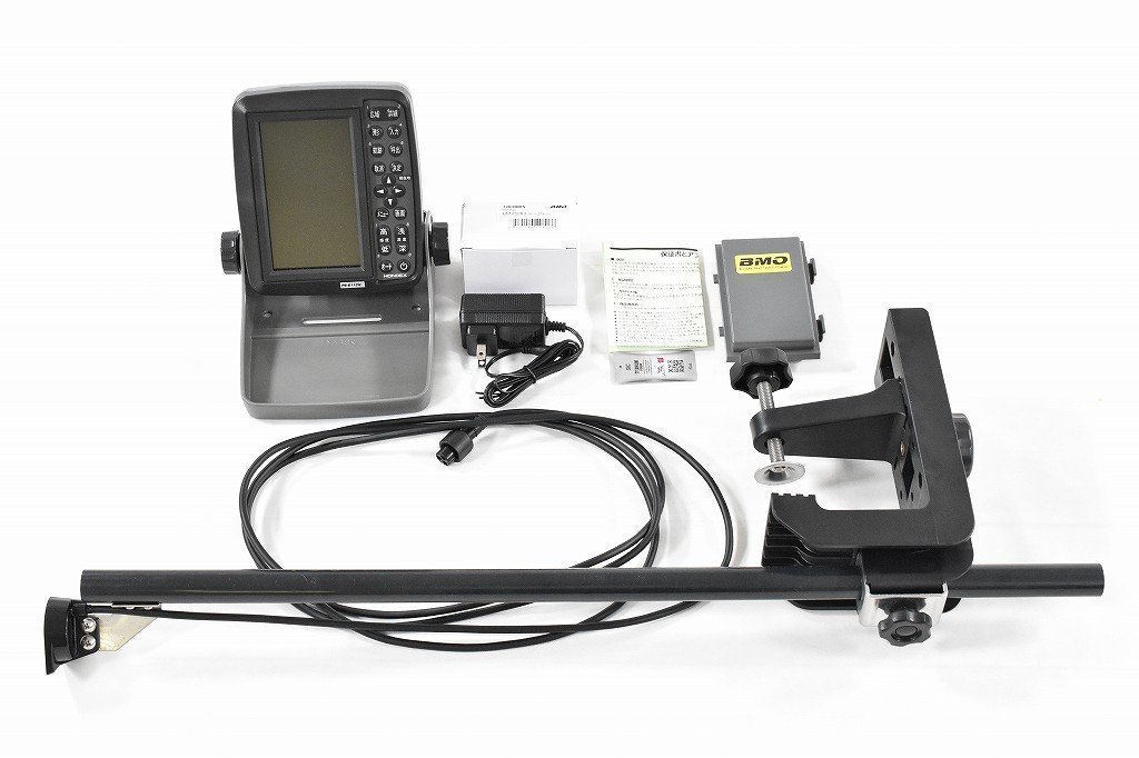 【ホンデックス】 GPS内蔵プロッター魚探 PS-611CN 振動子 & ステー
