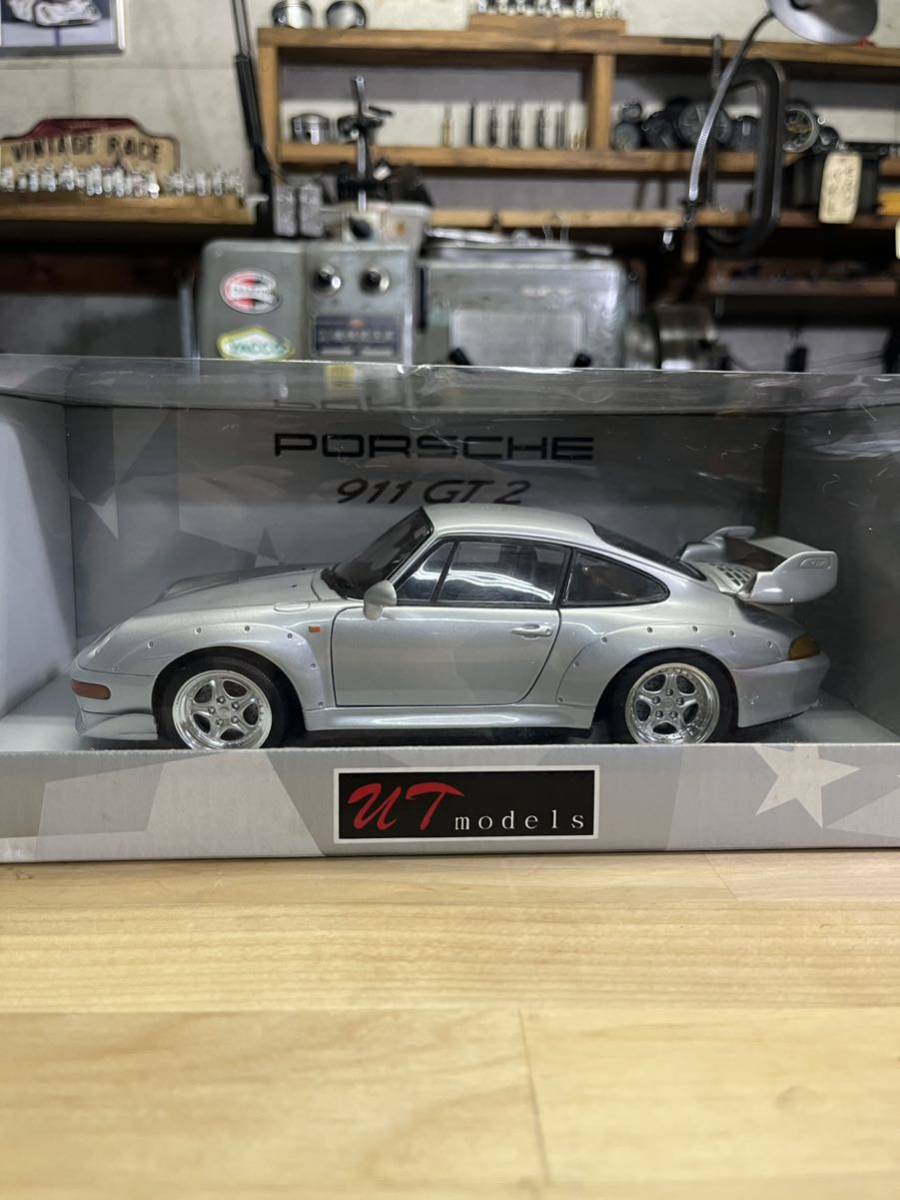 UT models 1/18 ポルシェ911 GT2 1/18 ut モデルズ JChere雅虎拍卖代购 Cararama カララマ ポルシェ 911 GT2 シルバー 43スケール 4-30240