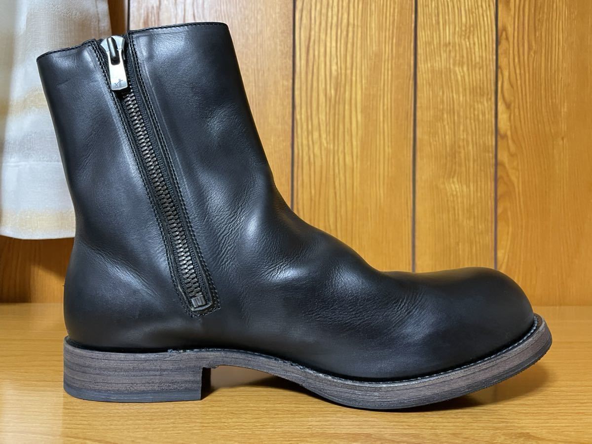 【新品/41.5】KAZUYUKI KUMAGAI ATTACHMENT GUIDI VITTELO FIORE ワンピースサイドZIPブーツ KA62-102 カズユキクマガイ アタッチメント_画像5