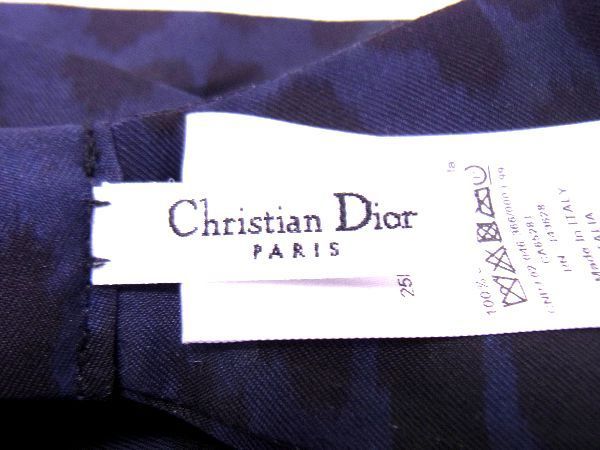 # новый товар # не использовался # Christian Dior Christian Dior шелк 100% Leopard лента для волос аксессуары для волос темно-синий серия AJ8740