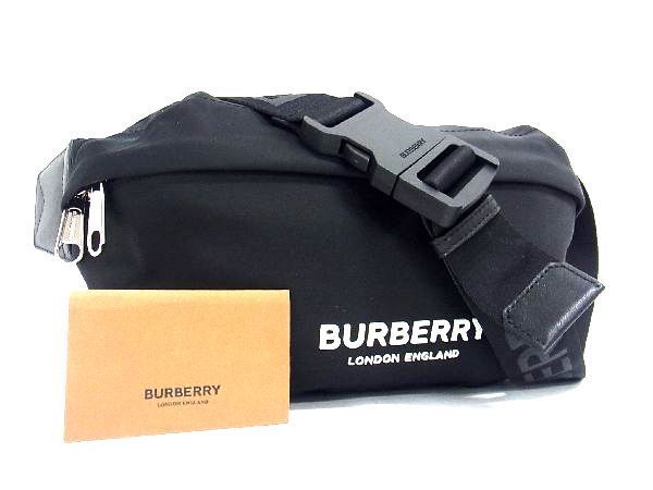 1円 極美品 BURBERRY バーバリー ナイロン ボディバッグ ウエストポーチ ウエストバッグ メンズ レディース ブラック系 AK6510 BURBERRY バーバリー ナイロン ウエストバッグ ボディバッグ ブラック