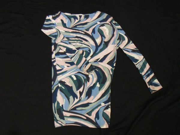 1円 EMILIO PUCCI エミリオプッチ レーヨン 総柄 長袖 ワンピース