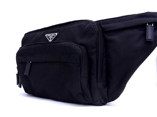 □極美品□ PRADA プラダ テスートナイロン ボディバッグ ウエスト