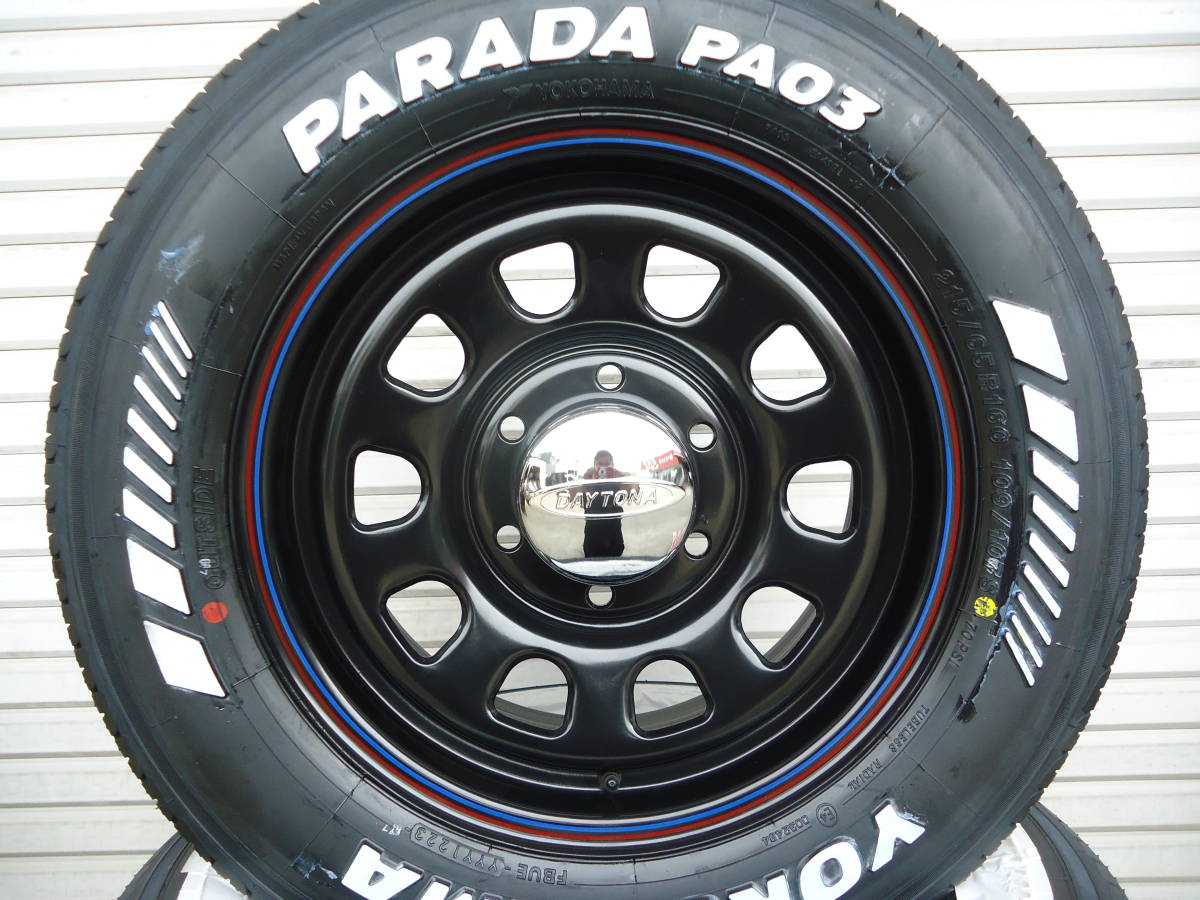 新品ヨコハマPARADA☆パラダ☆PA03☆215/65R16☆ホワイトレター☆新品デイトナ＜DAYTONA＞☆トヨタハイエース_画像2