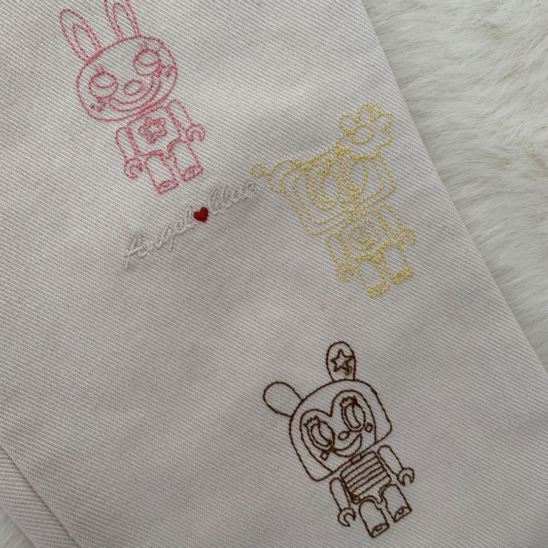 エンジェルブルー ANGELBLUE 刺繍デニム ホワイト パンツ 140cmの画像5