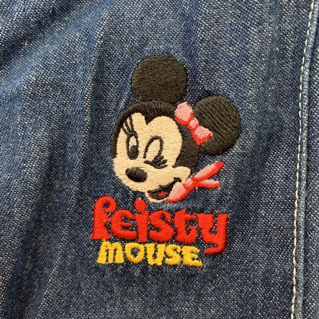 MICKEY FOR KIDS レトロ　ミニーマウス刺繍　デニム　95cm_画像3