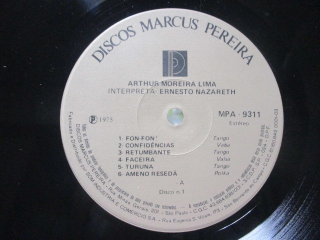 ARTHUR MOREIRA LIMA interpreta ERNESTO NAZARETH アルトゥール・モレイラ・リマ 2LP ブラジル盤 _画像4