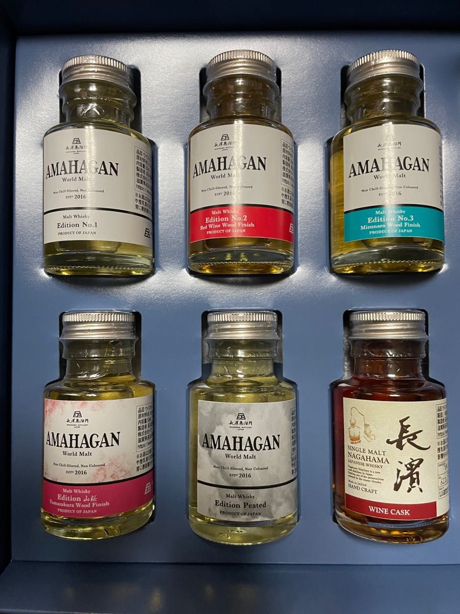 長濱蒸溜所 ウイスキーギフトセット 50ml×6本(RW)と 長濱蒸溜所 ウイスキーギフトセット 50ml×6本(RW)と