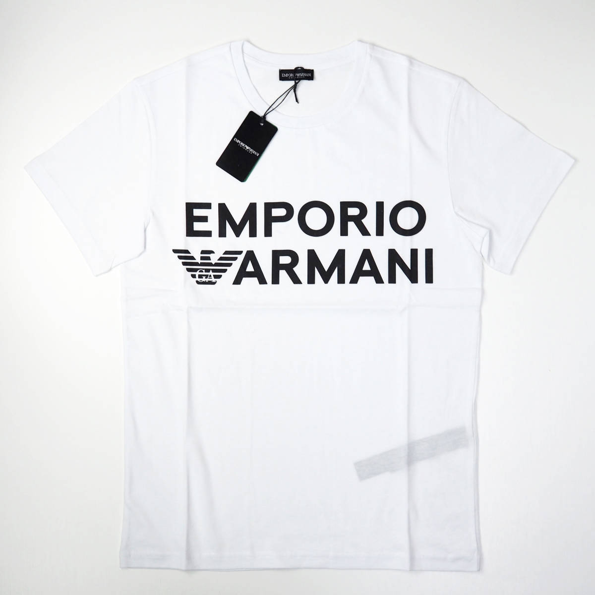 新品正規品 Emporio Armani エンポリオ アルマーニ SWIM 211831 3R479 クルーネック ブランド ロゴ Tシャツ ホワイト L