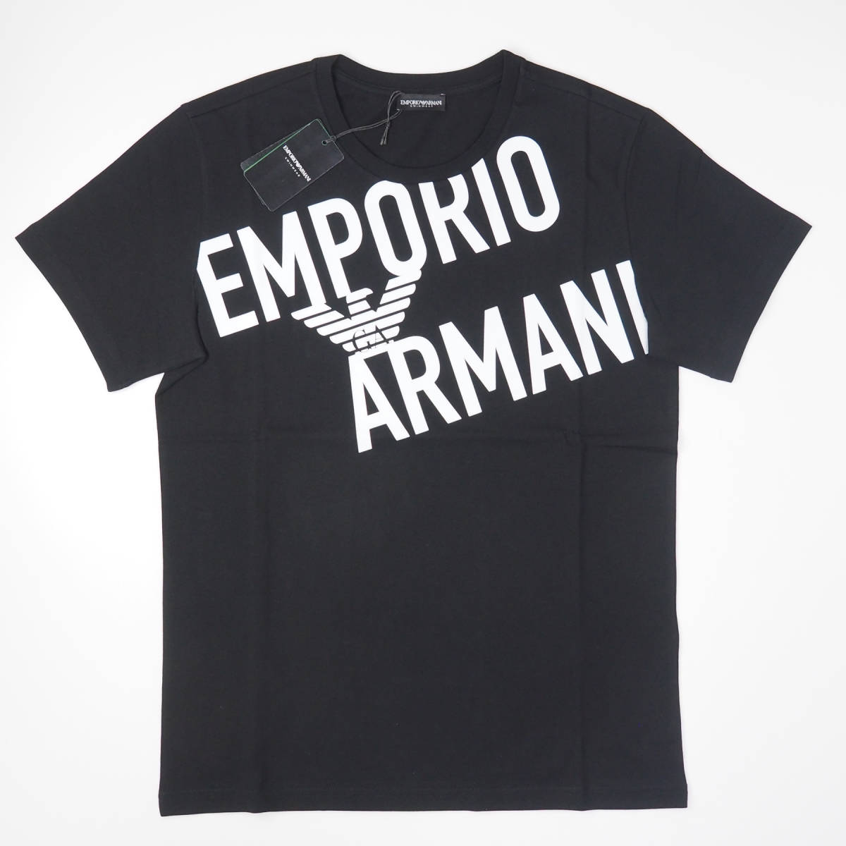 新品正規品 Emporio Armani エンポリオ アルマーニ SWIM 211818 3R476M クルーネック ブランド ロゴ Tシャツ ブラック L