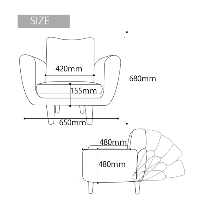  sofa 1 person for da Lien red reclining sofa - chair chair "zaisu" seat TONT stylish study made in Japan new life M5-MGKST00057S150RED563