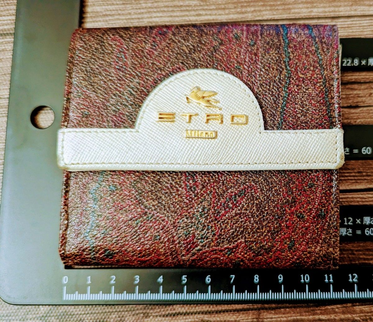 エトロ Etro 三つ折財布 ミニ財布 ミニウォレット ペイズリー レトロ