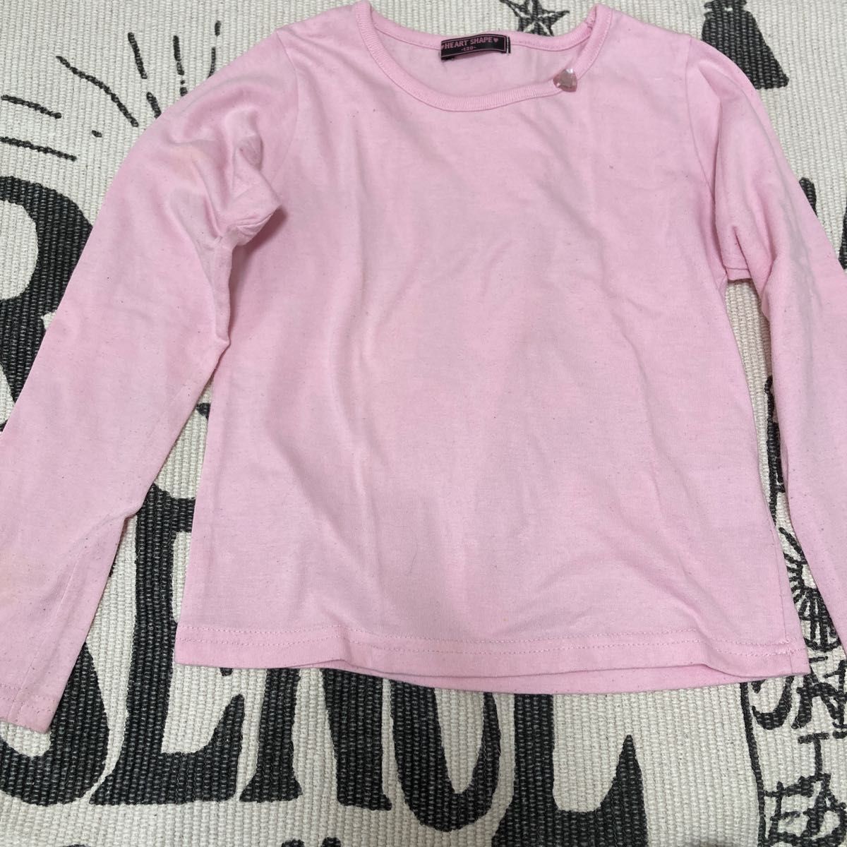 長袖Tシャツ カットソー　130 女の子　ピンク　ロンT