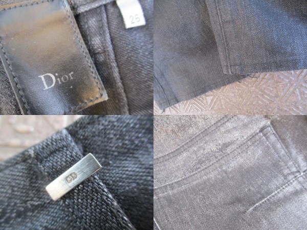 即決 07AW Dior Homme ディオールオム Hedi Slimane エディスリマン 7H3110530589 コーティング加工 スリムデニムパンツ 26 黒 国内正規品_画像10