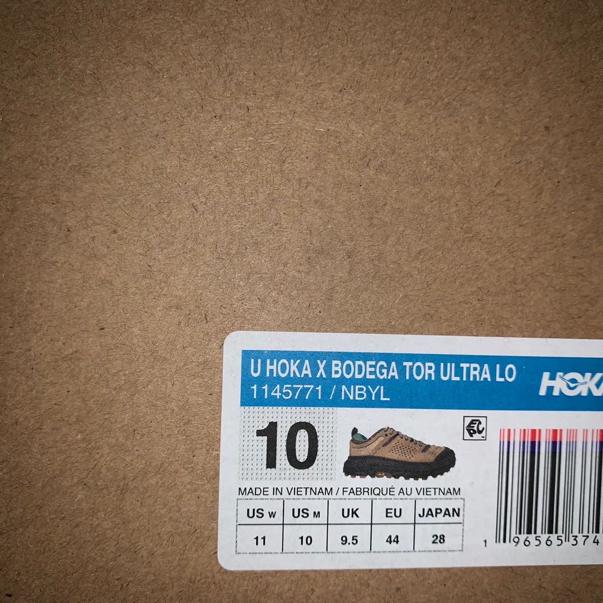 28cm Bodega × Hoka Tor Ultra Low Beige ホカオネオネ ボデガ