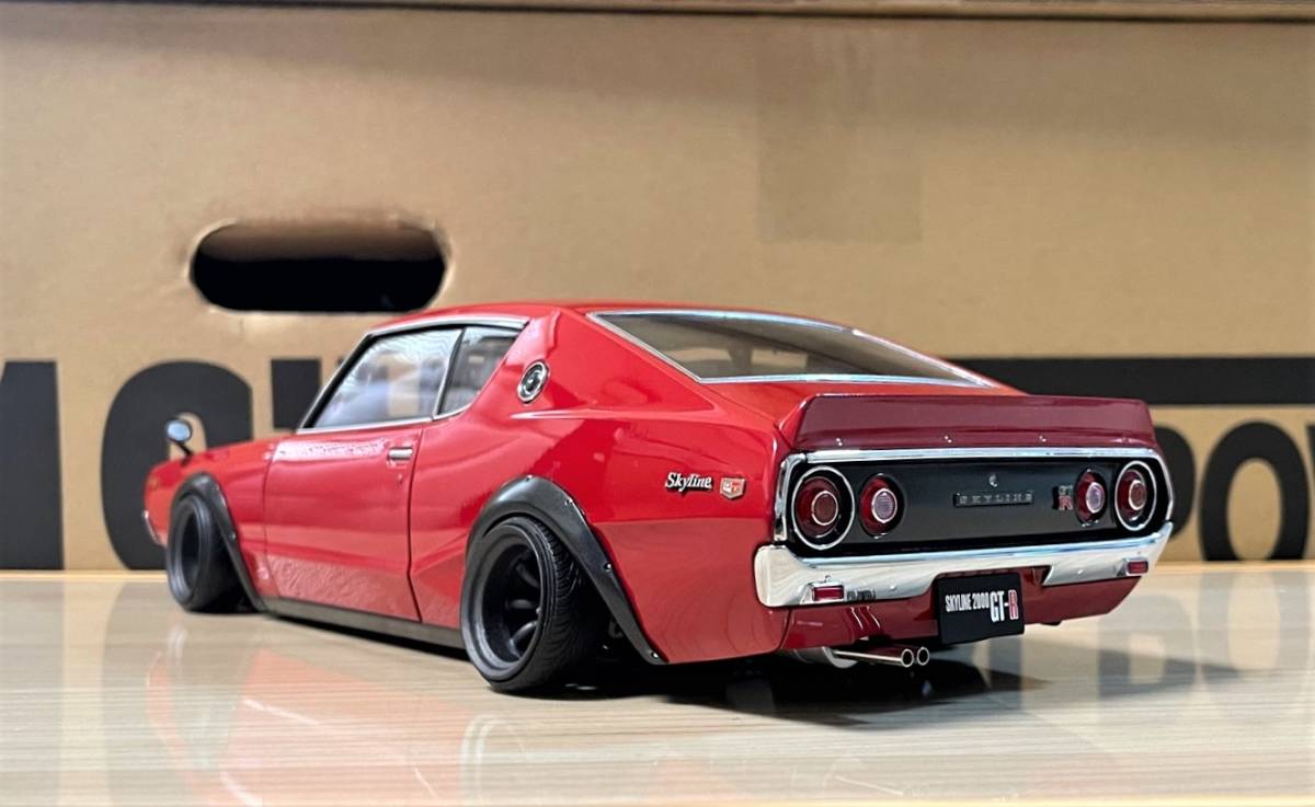 Aa 77473 1/18 ケンメリ GT-R カスタム 赤 KPGC110 GTR ハコスカ Aa 77473 1/18 ケンメリ GT-R カスタム 赤 KPGC110 GTR ハコスカ