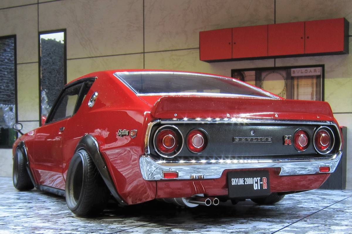 Aa 77473 1/18 ケンメリ GT-R カスタム 赤 KPGC110 GTR ハコスカ Aa 77473 1/18 ケンメリ GT-R カスタム 赤 KPGC110 GTR ハコスカ
