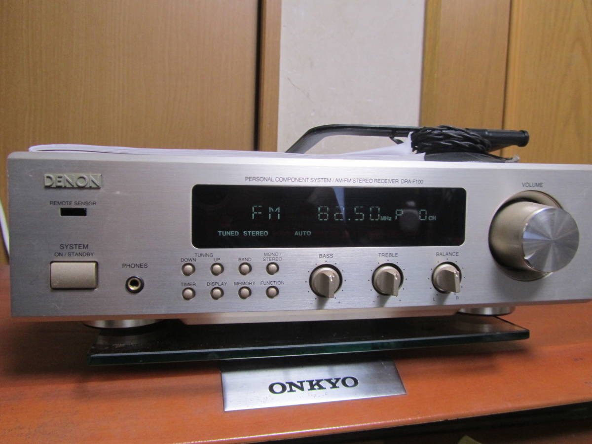 DENON DRA-F100 動作・状態良好　取説付_画像1